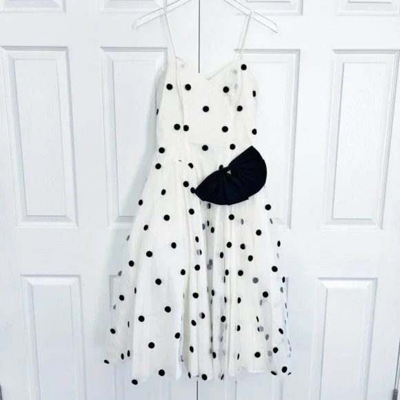 Vintage JCPenny Polka Dot Midi Gown - Picture 1 of 4